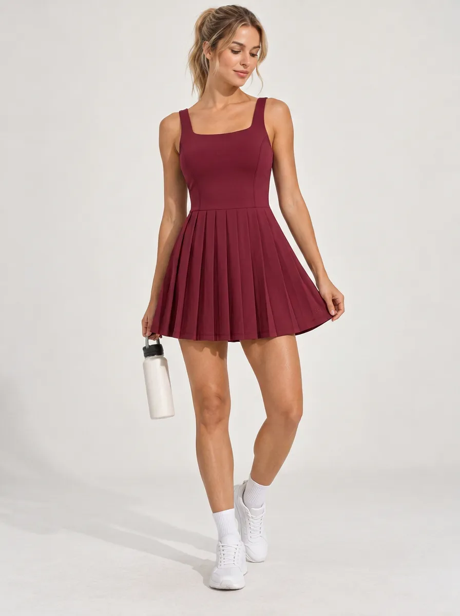 Women's Sleeveless Fresh Active Tennis Athletic Dress