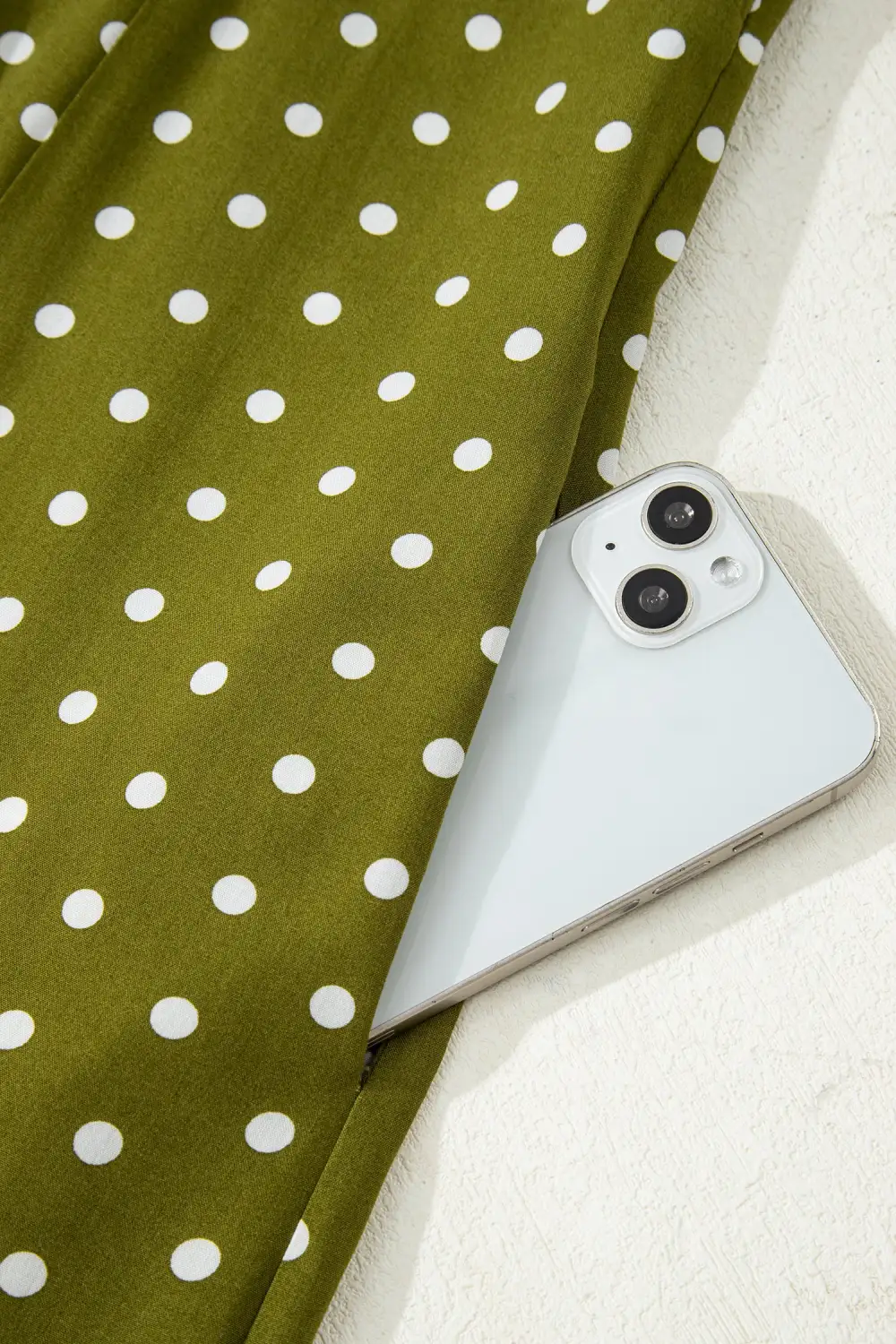 Polka Dot Printed Smocked Maxi Dress