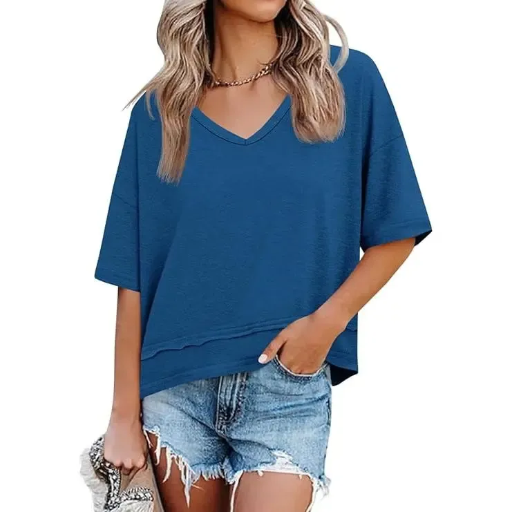 🔥Hot Sale💥-Women's Summer V-Neck T-Shirt🔥16-Pack - All Colors Included