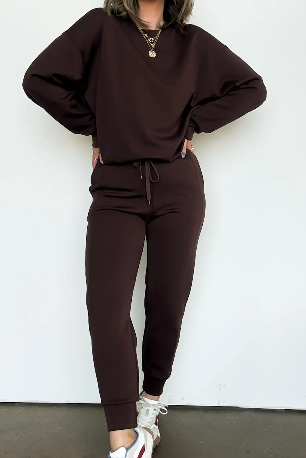 Sporty Chic Scuba Knit Joggers