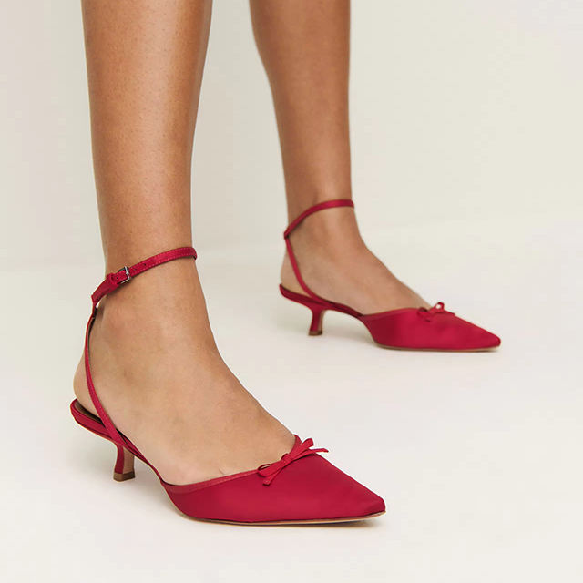 Silk Ankle Strap Heels