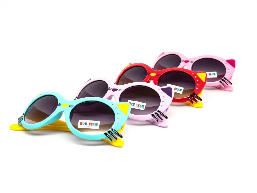 12-Pack Kids Gradient Assorted Rhinestone Sunglasses
