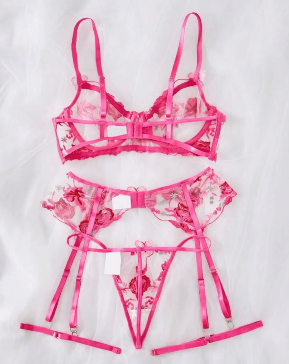 Delicate Lace Garter Lingerie Set