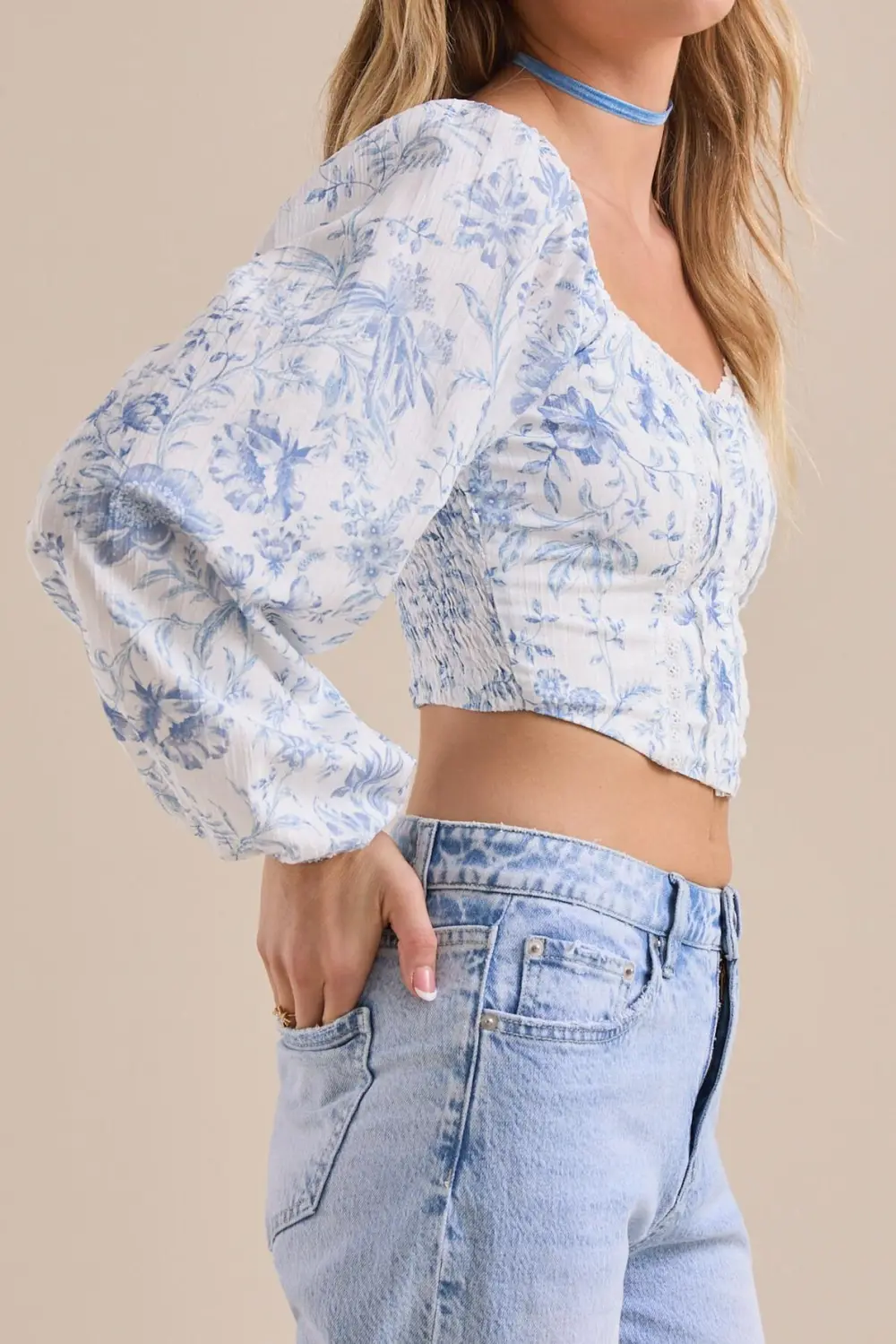 Long Sleeve Corset Top