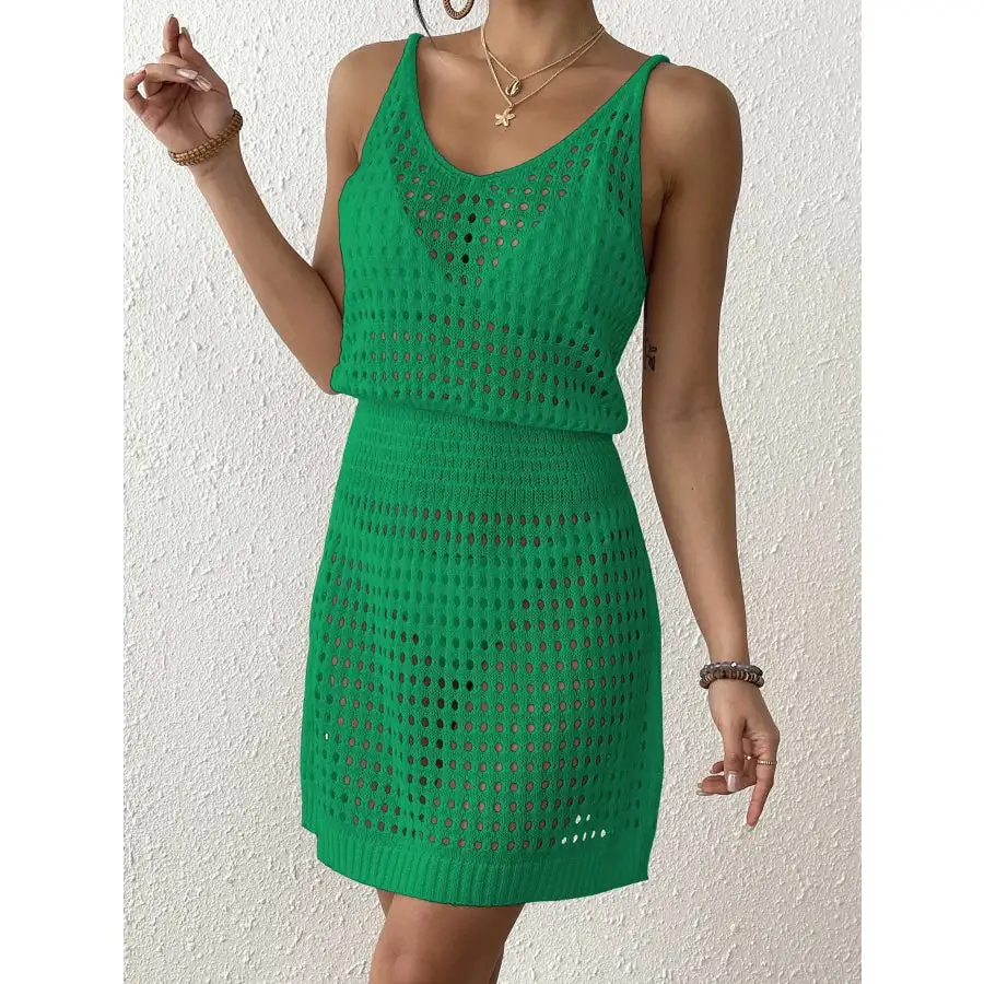 Everyday Crochet Knit Cover Up Mini Dress