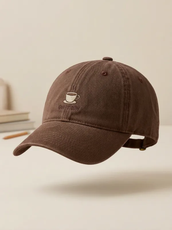Classic Coffee-Lover Quiet-Day Embroidered Unisex Baseball Cap