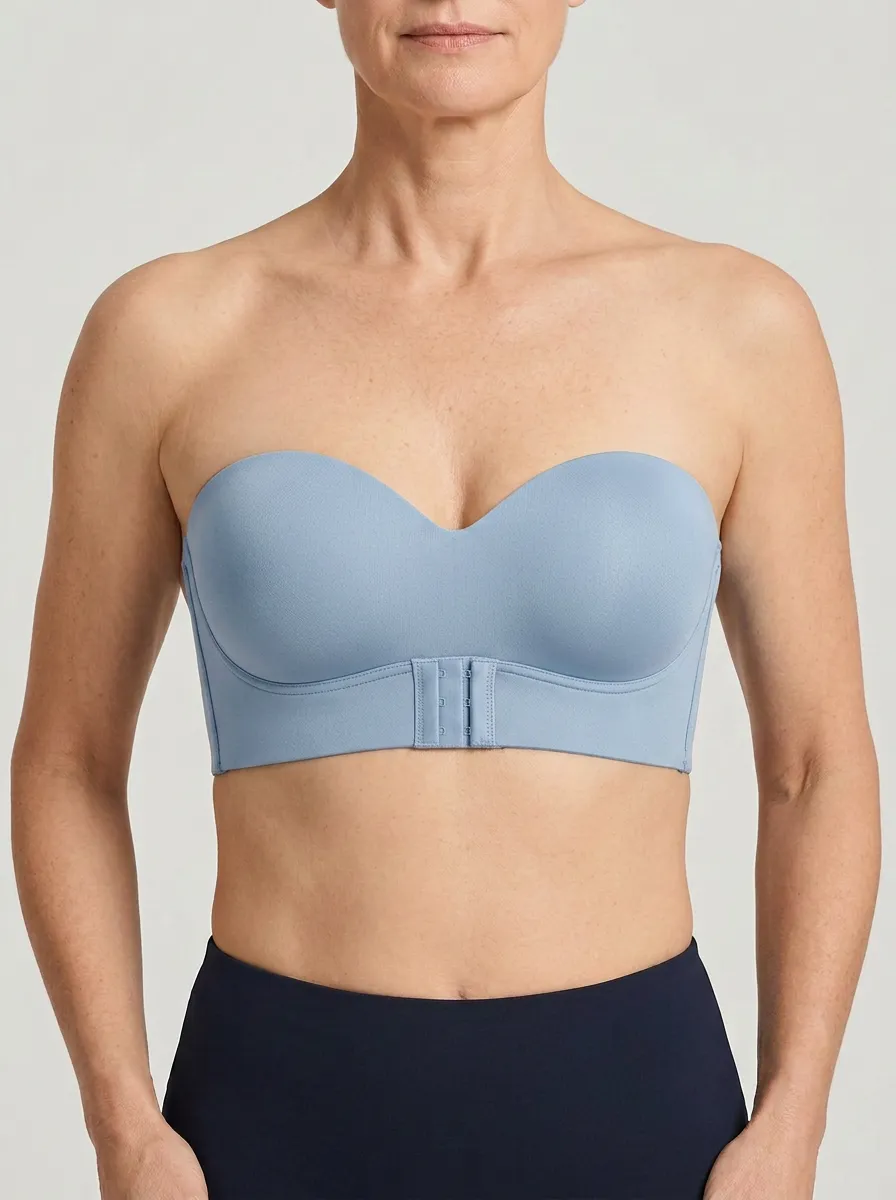Women's Bonded-Edge Front-Closure Strapless Bra