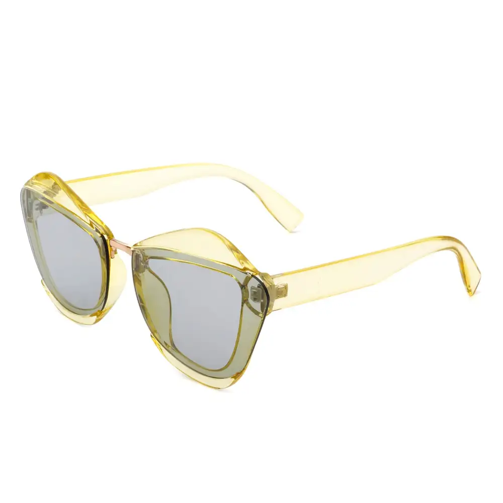 Flexible Cat Eye Square Frame Sunglasses