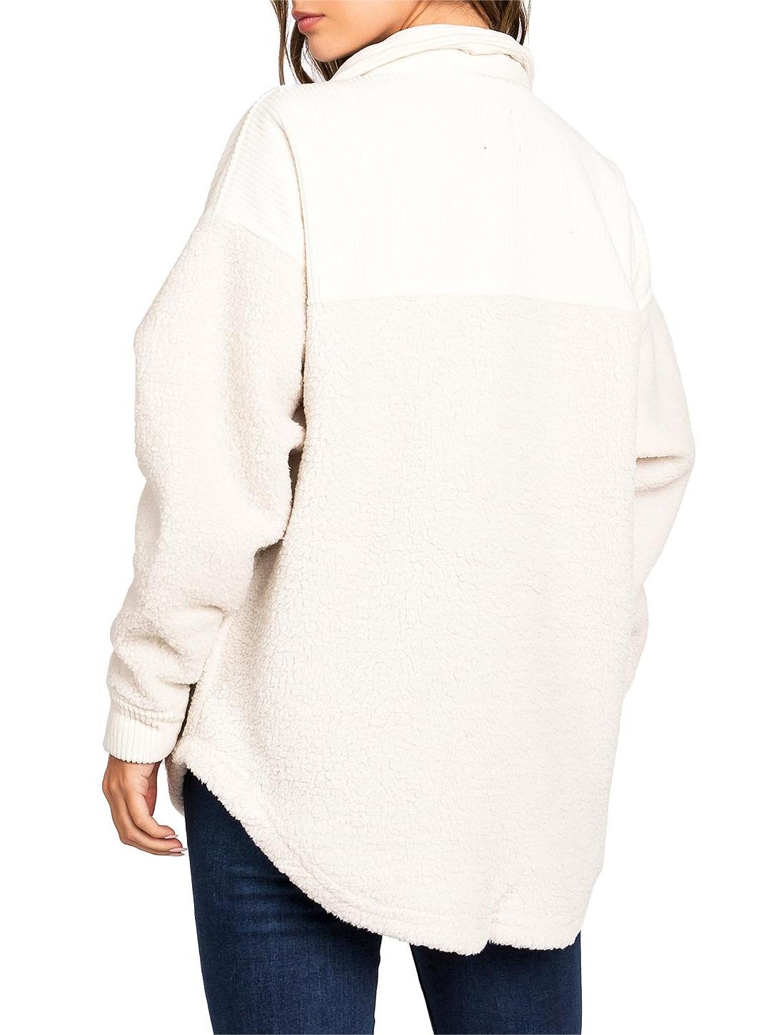 Ivory Sherpa - Lined Oversized Shacket