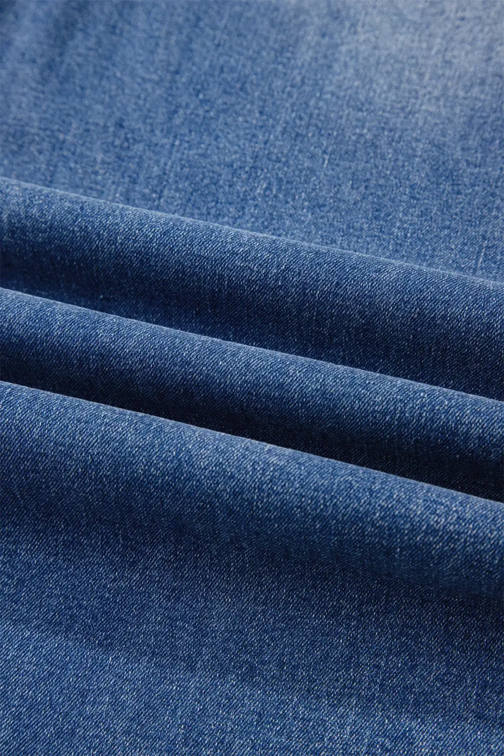 Cuffed Hem Flap Pocket Denim Jeans