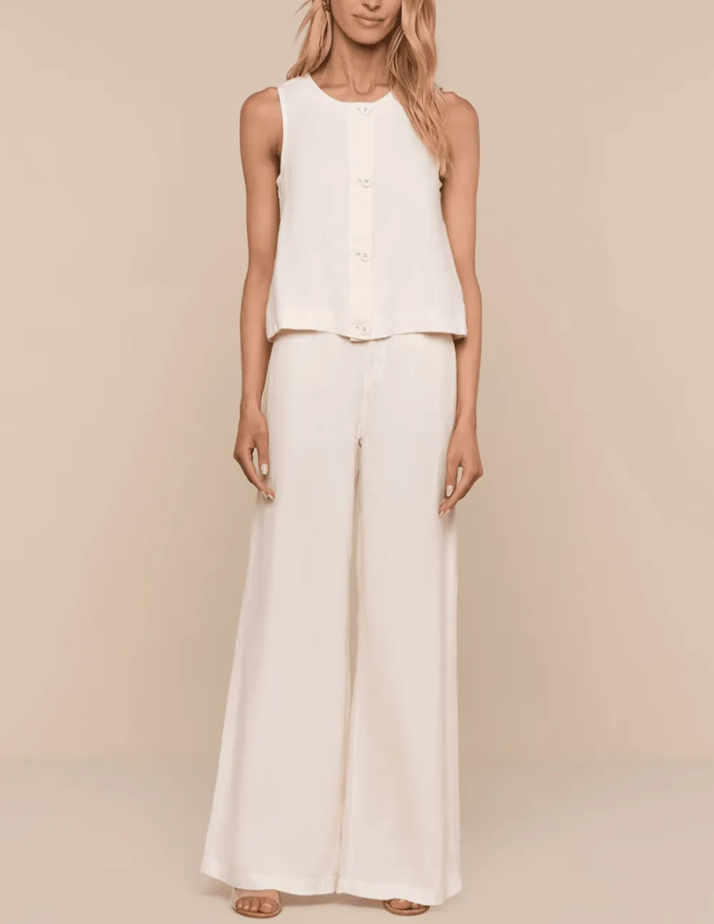 Linen Sleeveless Tank Top