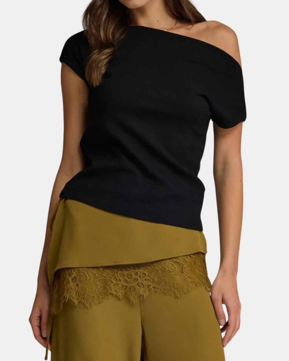 Relaxed Off The Shoulder Knit Top