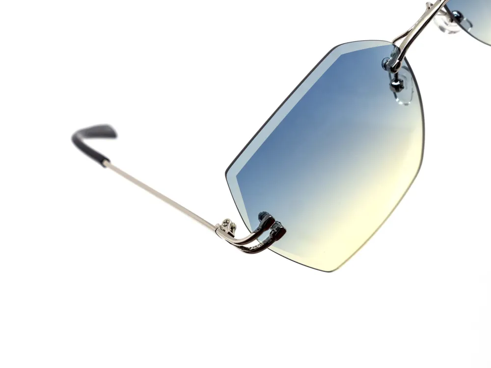12-Pack Rimless Metal Gradient Sunglasses
