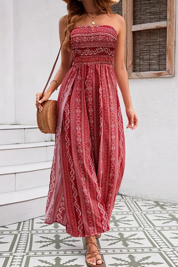 Ethnic Slit Design Jumpsuit