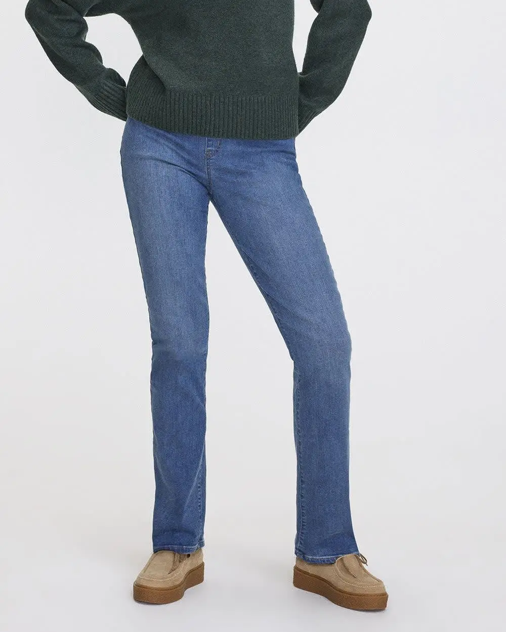 Straight-Leg Mid-Rise Jean  Comfort