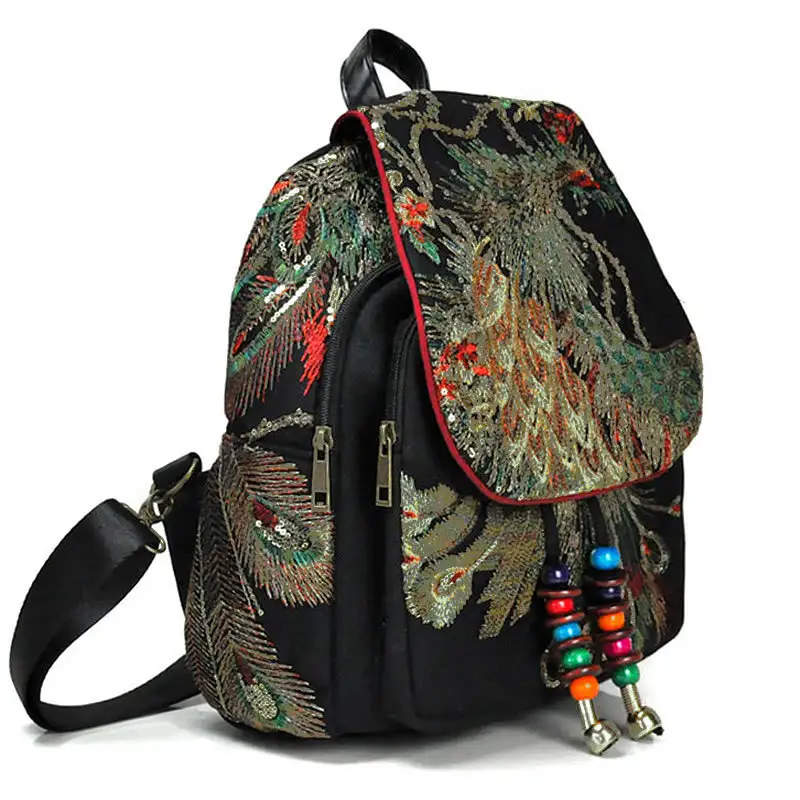 Peacock Embroidery Bag