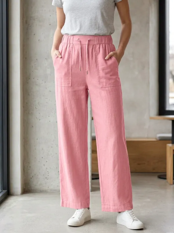 Women's Everyday Casual Adjustable Drawstring Waist Pants