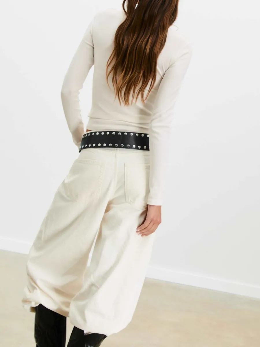 Solid Color Long-Sleeve Top