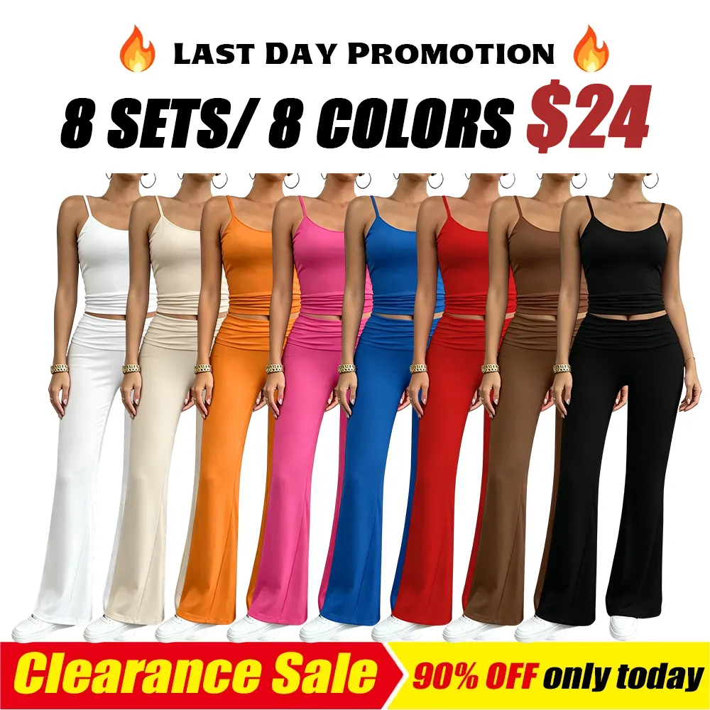 Women's two-piece set: strapless cropped top and trousers
