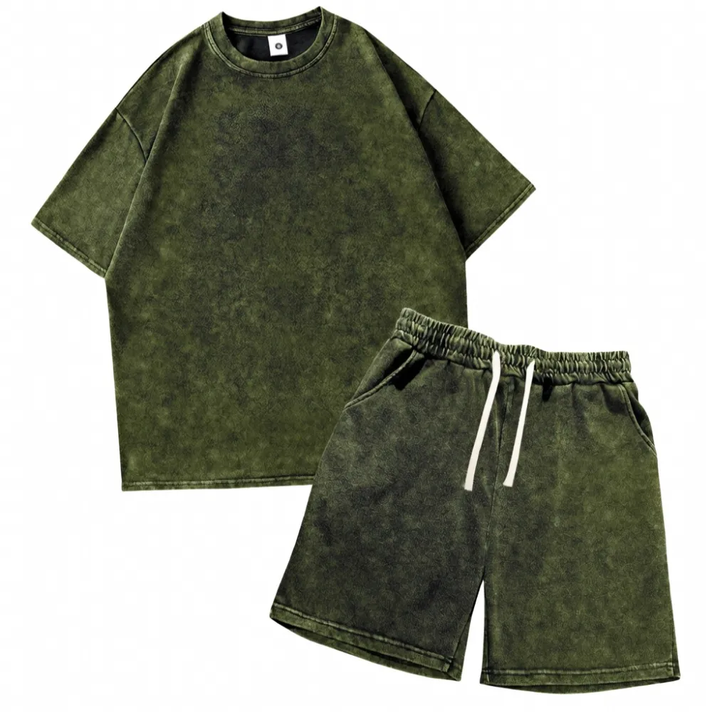 Men's classic two-piece soft stretch cotton loungewear set