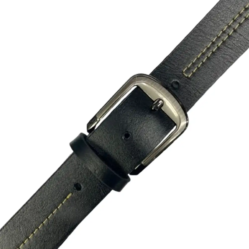 Wide Grain Leather Waist Belt