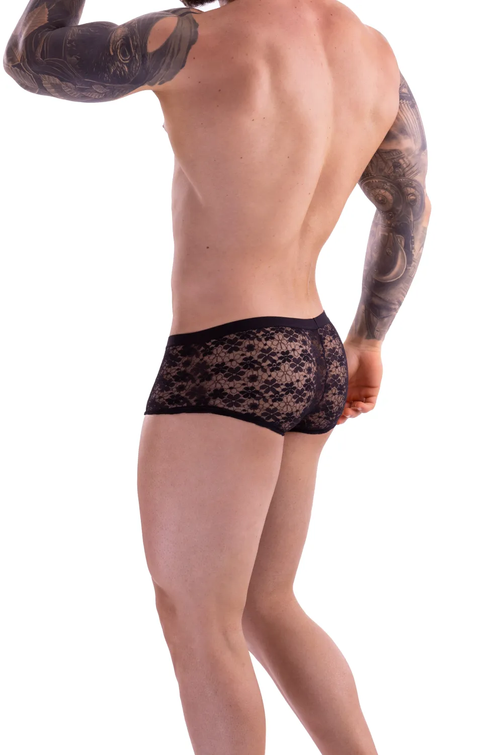 Criss Cross Lace Men's Booty Shorts