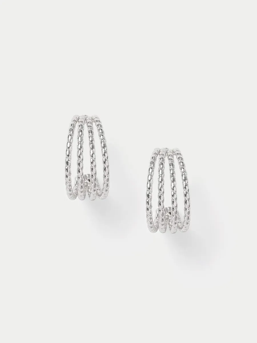Braided Multi-Hoop Earrings