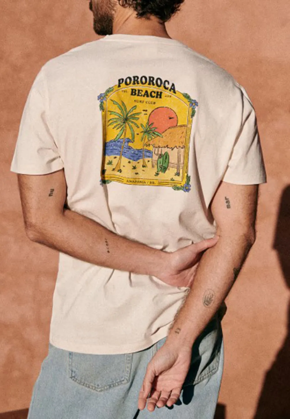 White Small Logo Print Crew Neck T-Shirt