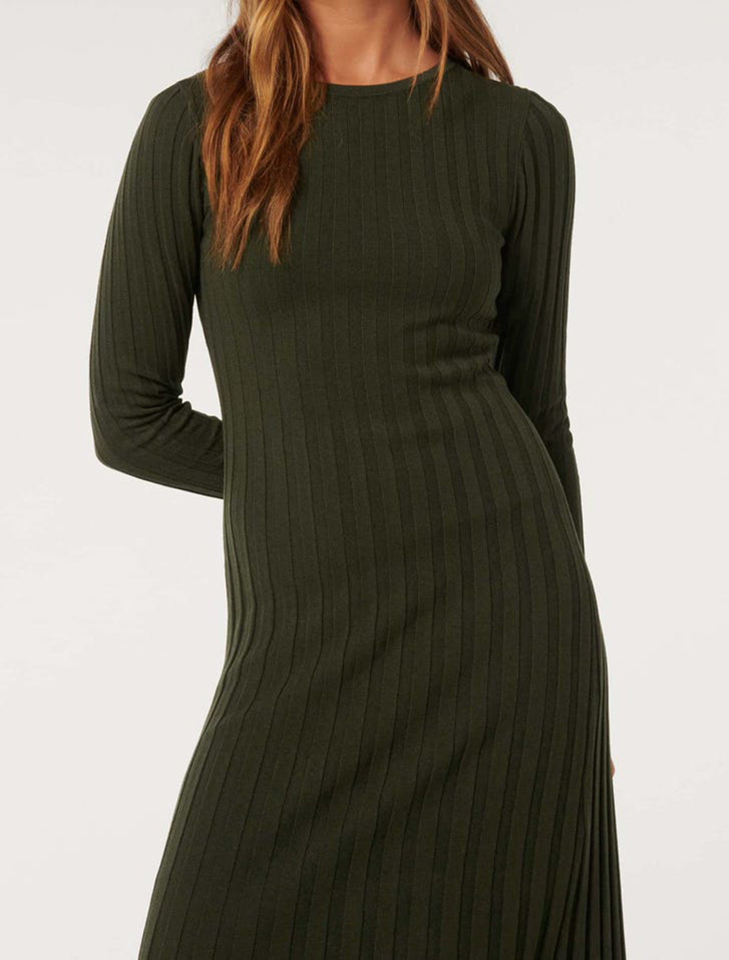 Crew-Neck Knit Dress