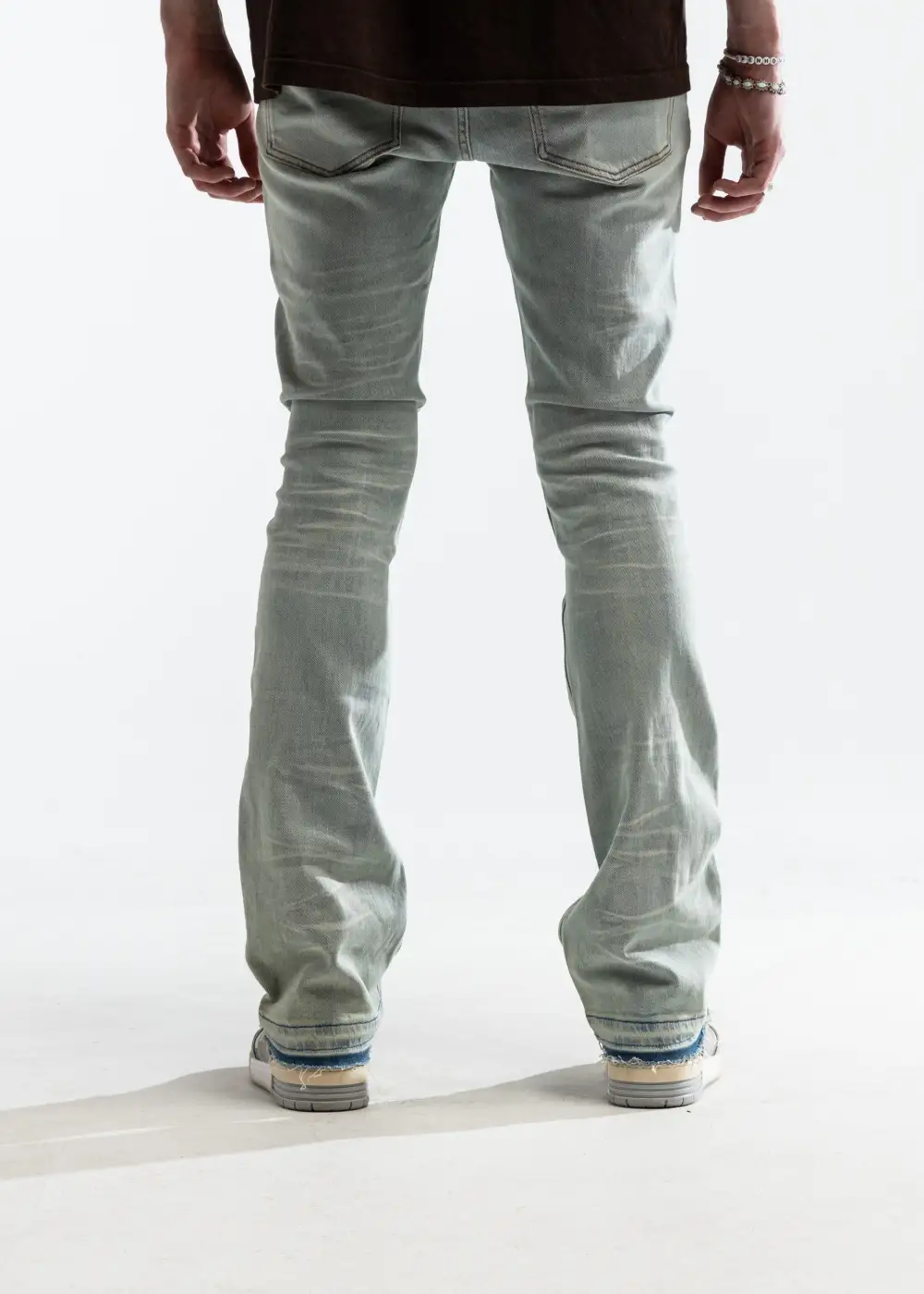 Raw Hem Stacked Skinny Jeans
