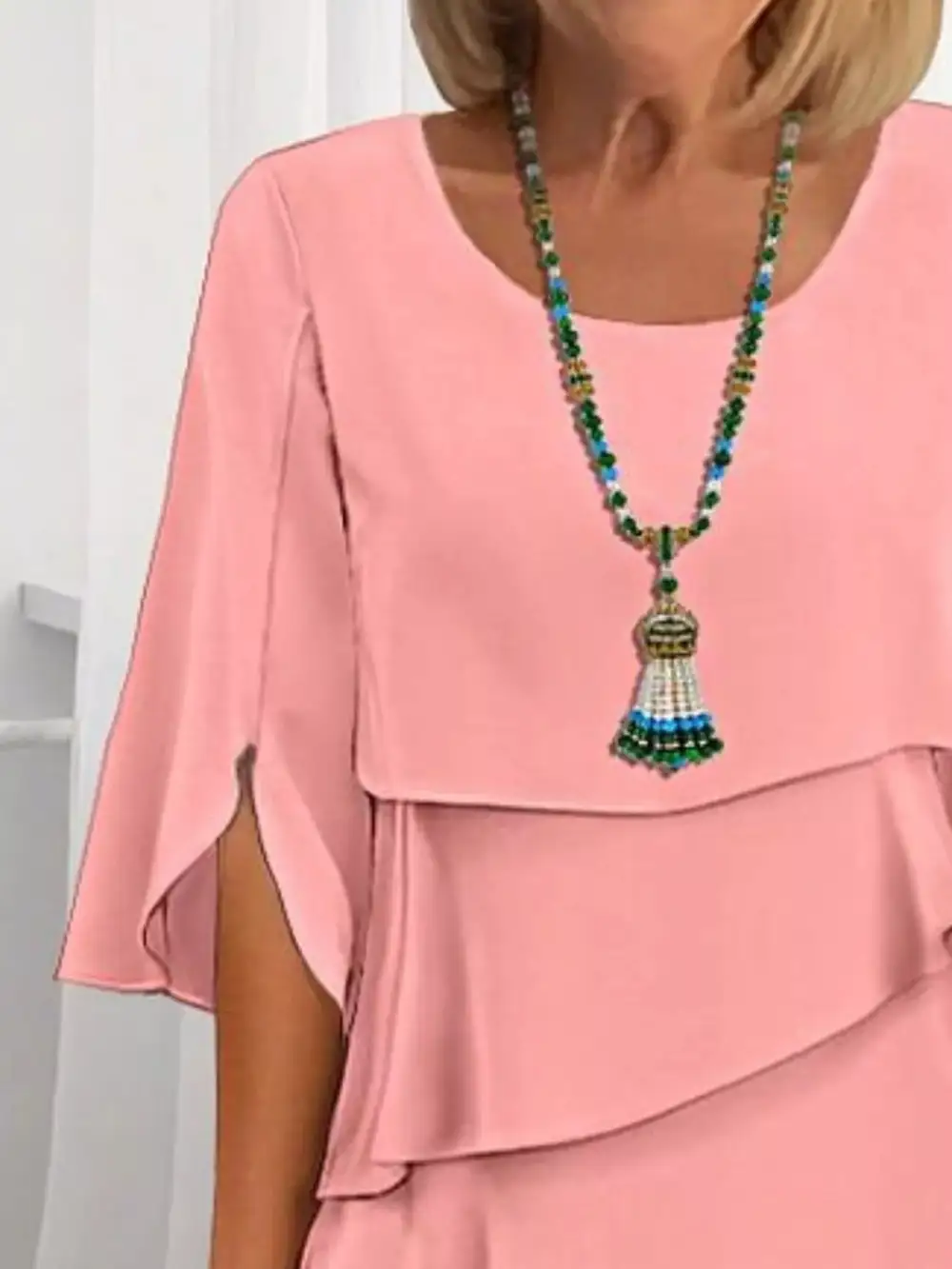 Ruffle Flutter Sleeve Midi Dress