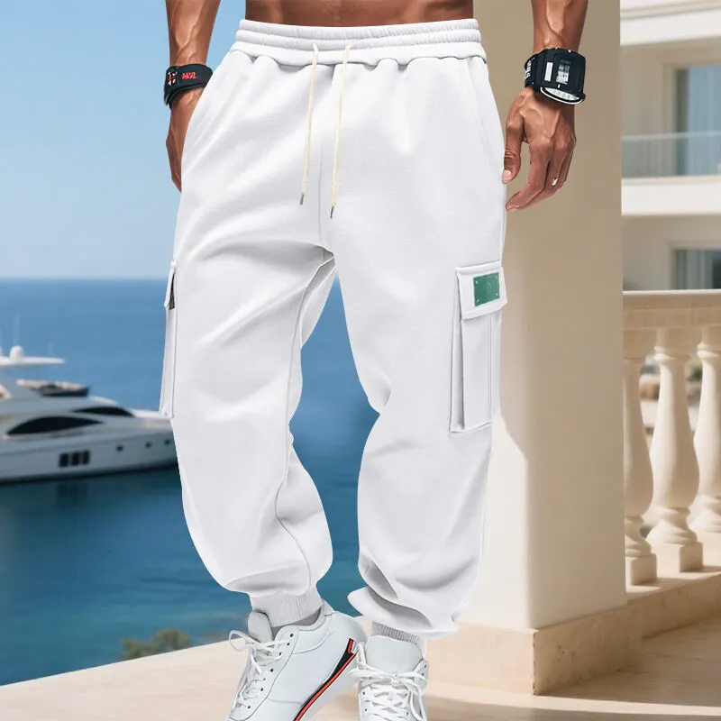 Men's Cargo Jogger Pants Waistband Utility Pockets Cargo Pants