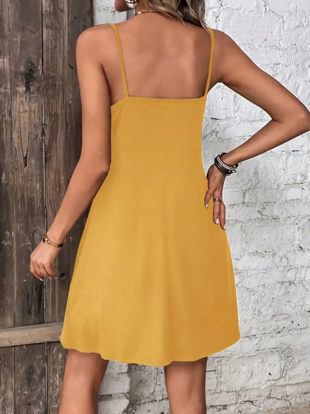 Mini Button Front Dress
