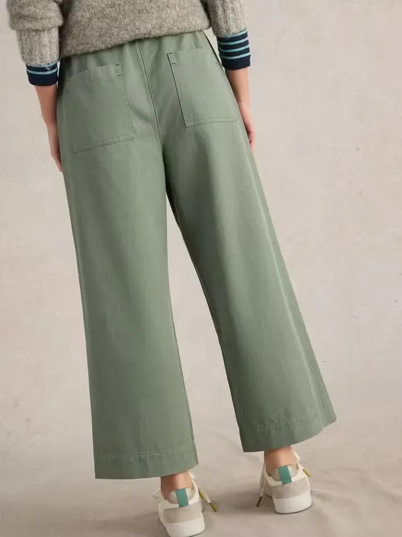 Wide Leg Cropped Trouser
