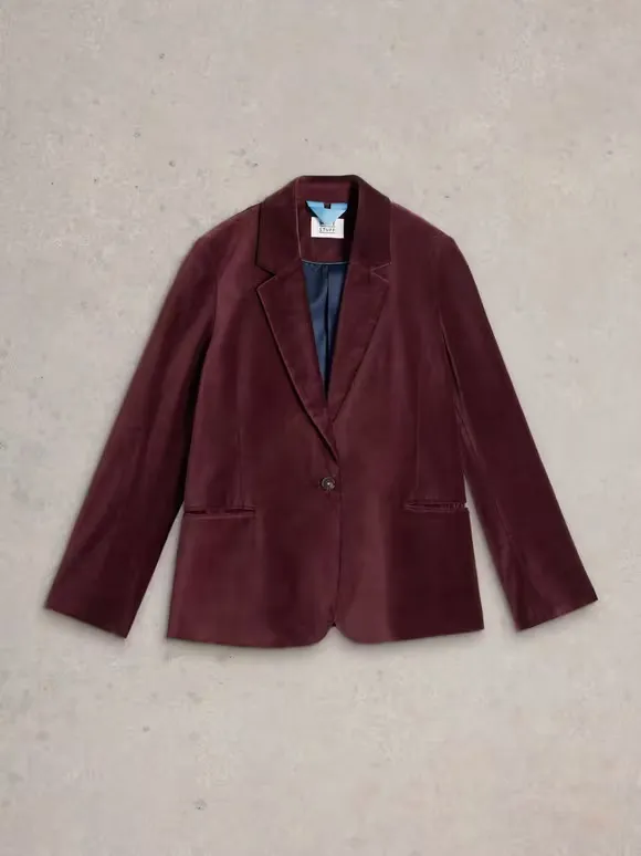 Organic Cotton Velvet Blazer