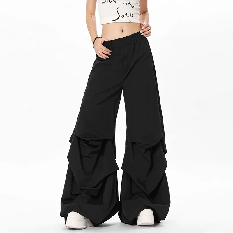 Pleated Parachute Pants