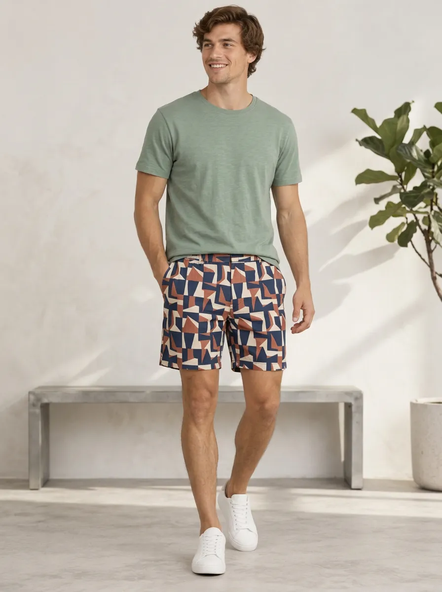 Casual Statement Graphic Print Abstract Print Geometric Print Men's Patterned Casual Pants