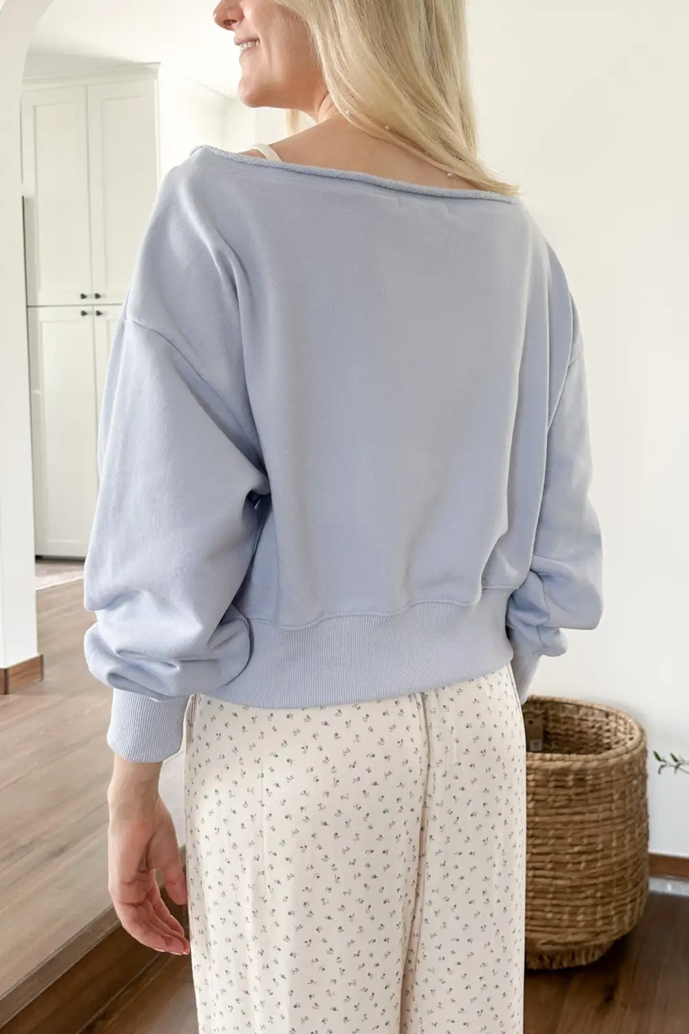 Draped Relaxed Soft Sweatshirt
