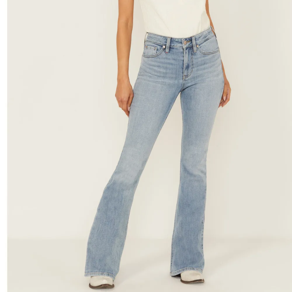 Everyday High Rise Bootcut Stretch Denim Embroidered Jeans