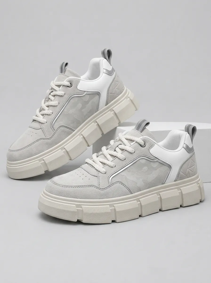 Men's Casual Streetwear Camo Patterned Skate Shoes