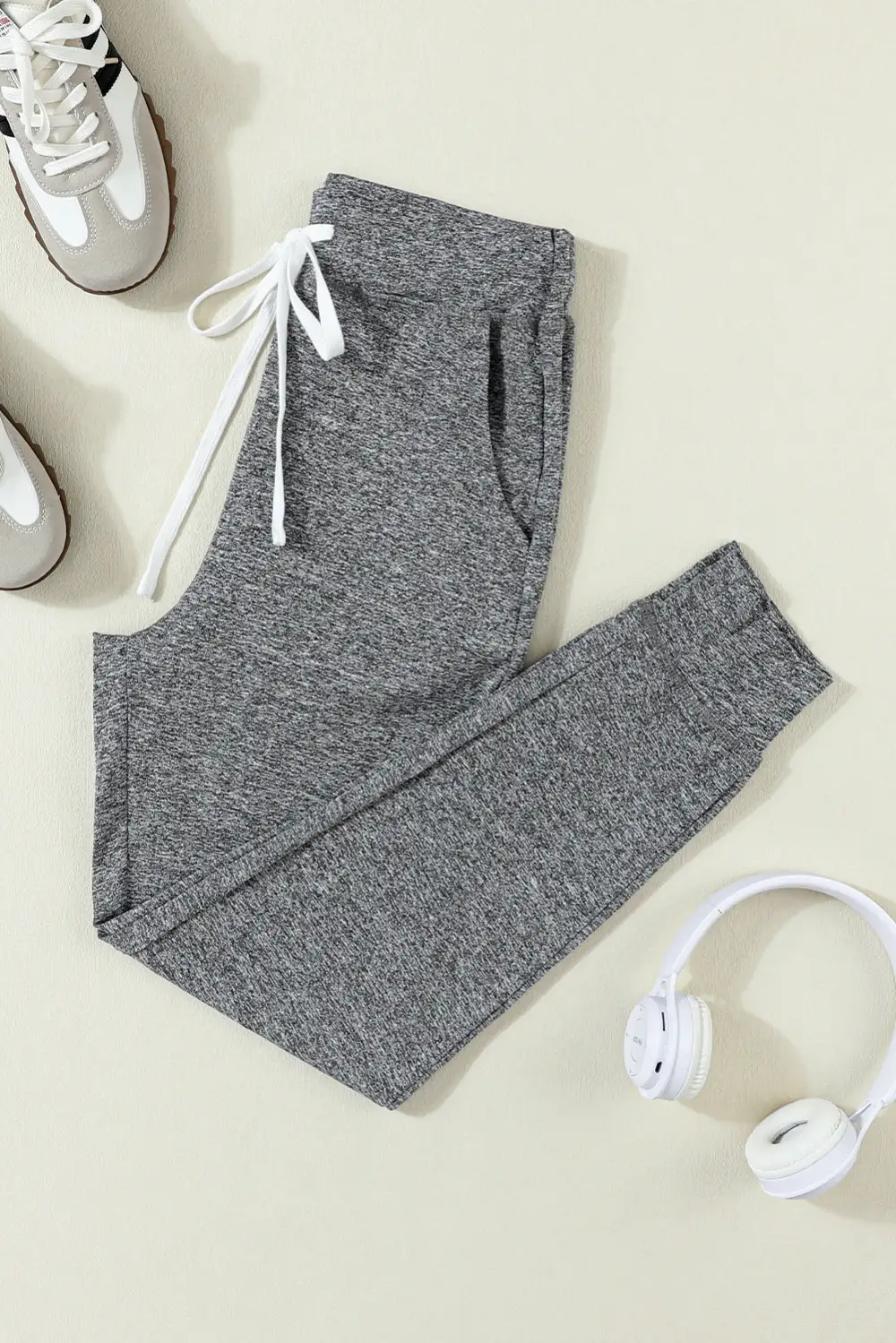 Slim-Fit Drawstring Elastic-Waist Pocketed Jogger Pants