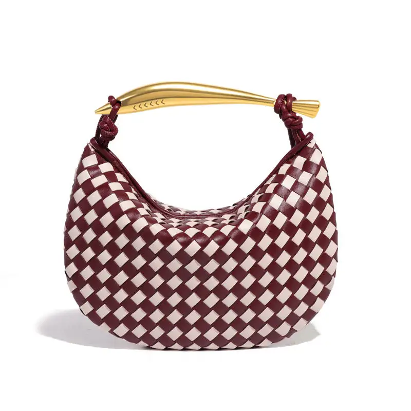 Handwoven Solid Dumpling Bag Casual Tote