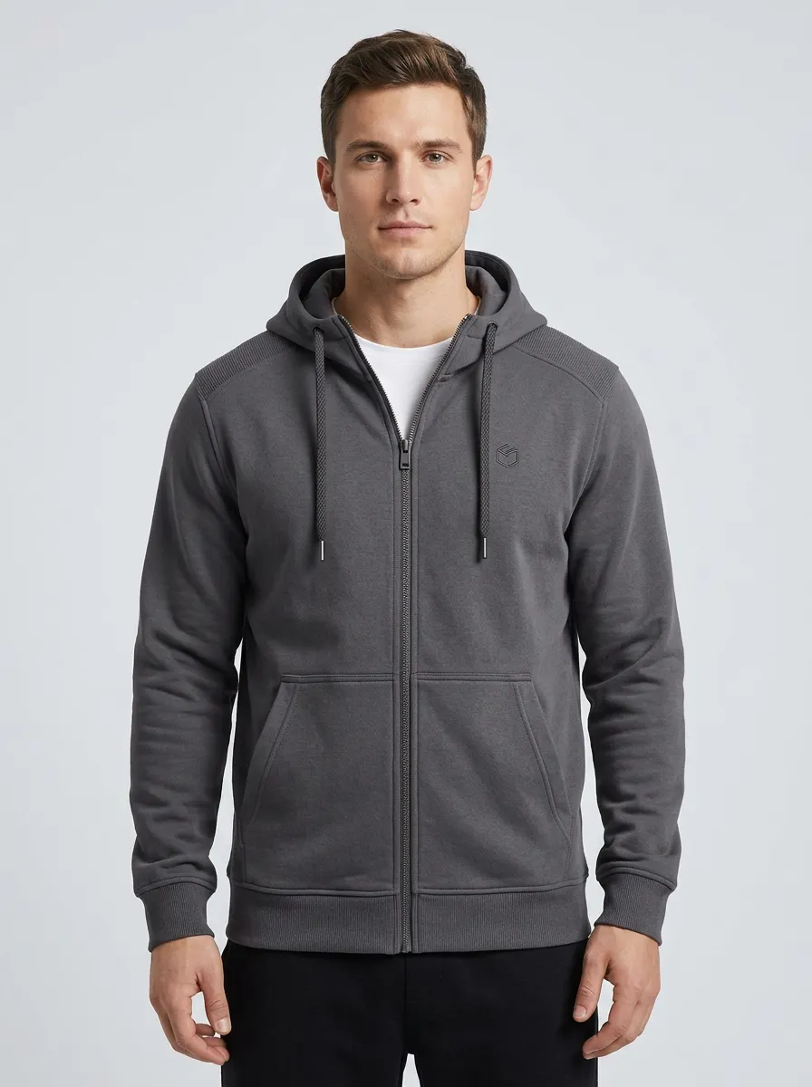 Everyday Minimalist Zip-Up Style Men's Sport Jacket