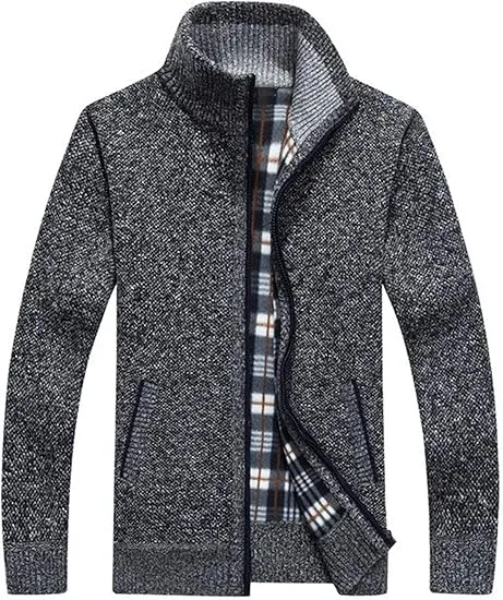 🧥 Men’s Reversible Full Zip Knitted Cardigan – Two Styles. One Smart Choice.