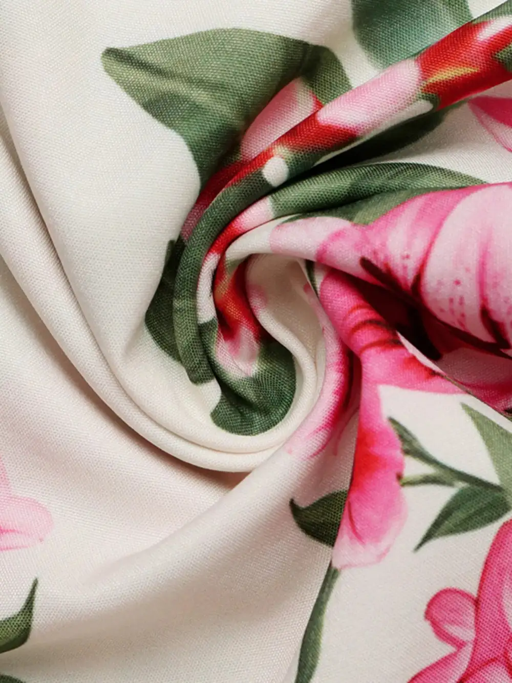 Floral Printed V Neck Midi Dress