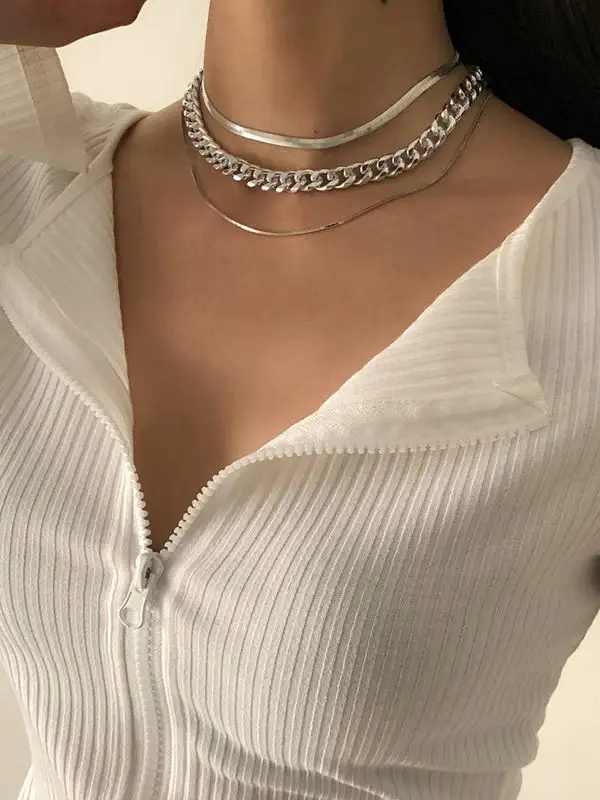 Chain Cutout Dainty Necklace