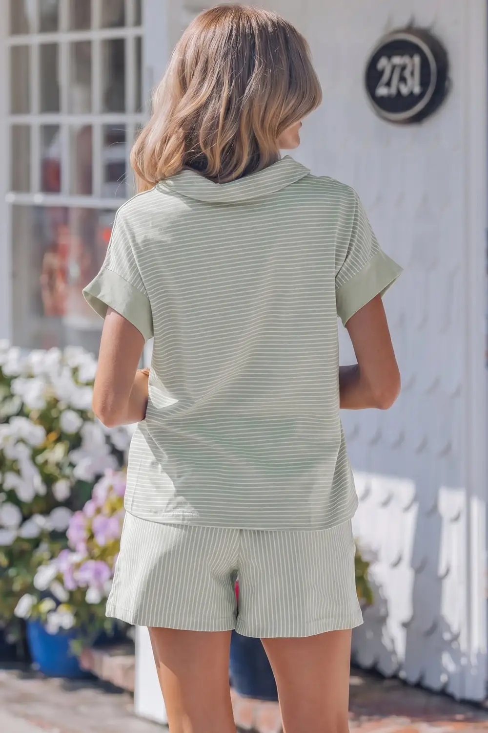 Street Ready Striped Polo Shirt and Shorts Set