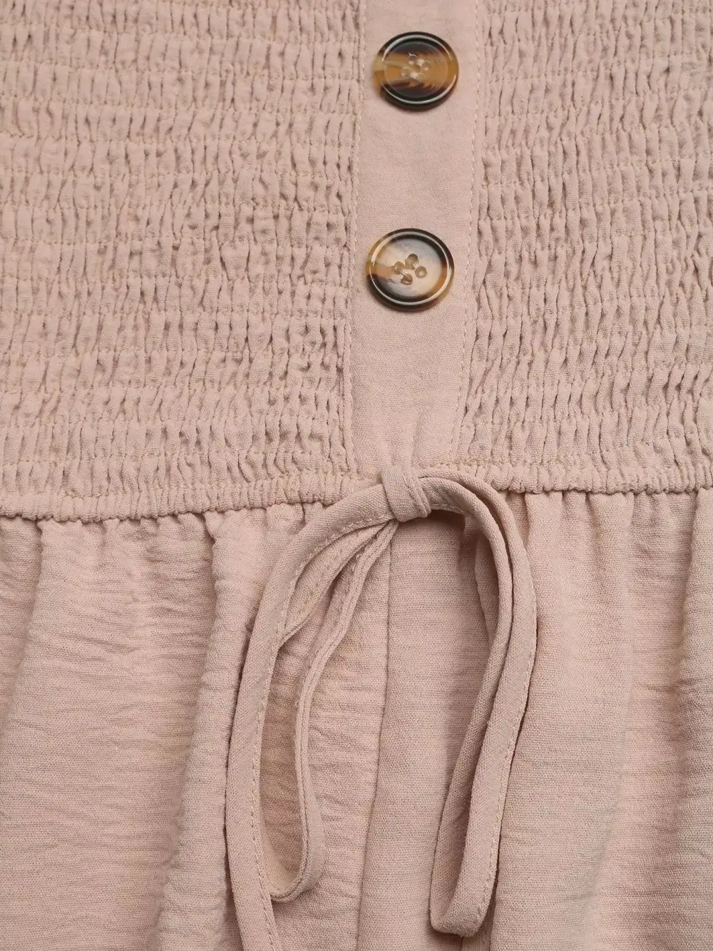 Smocked Tube Top Wide Leg Jumpsuit