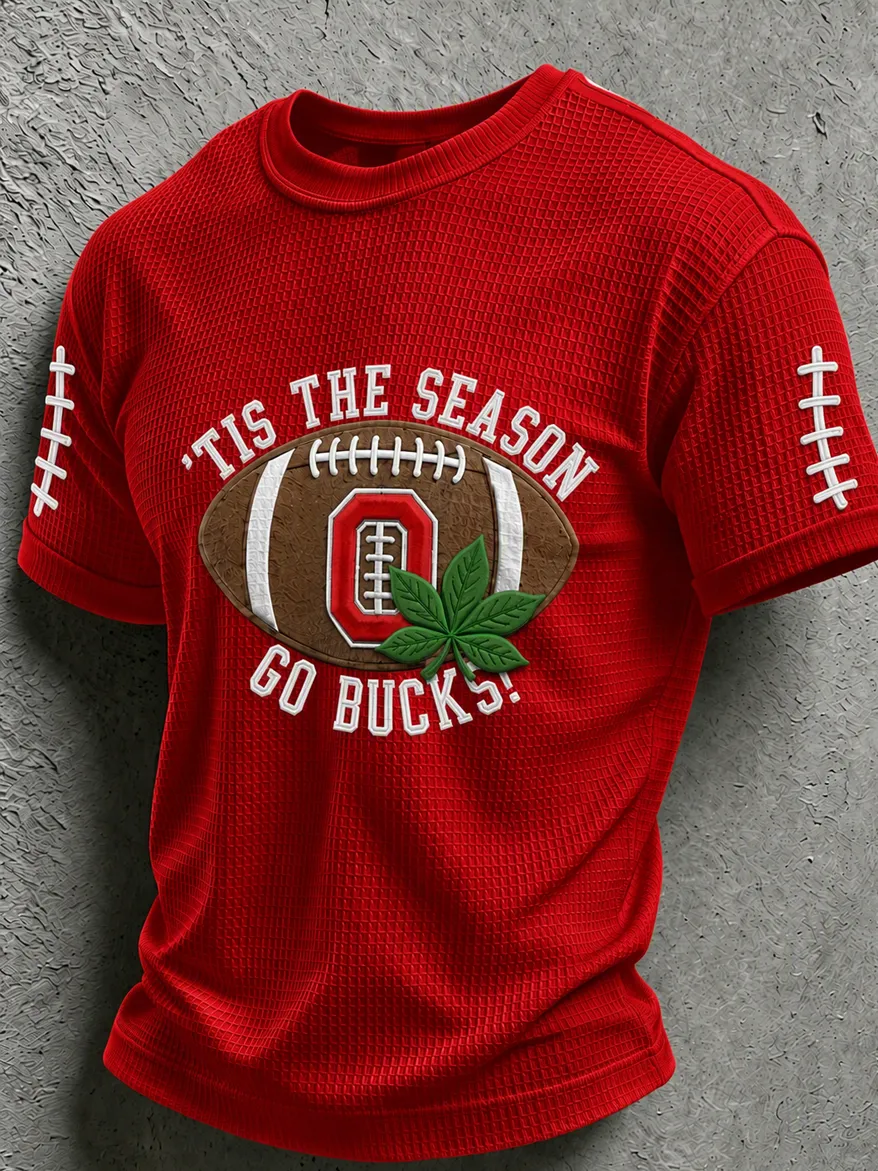 Men'S Football Fan Waffle T-Shirt