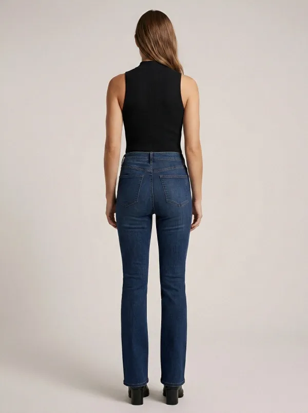Practical Everyday Women's High-Waist Stretch Flare Jeans